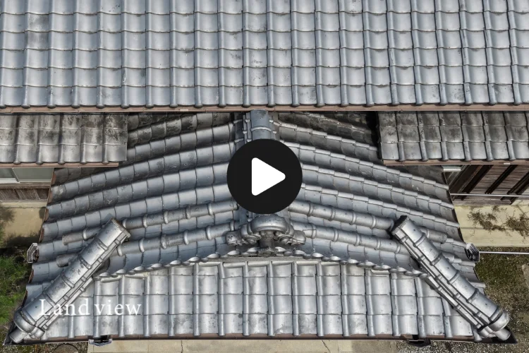 Land viewが行うドローンによる屋根・雨樋点検のInstagram動画リンク画像