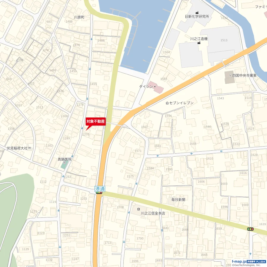 川之江町1271の物件位置が分かる周辺地図