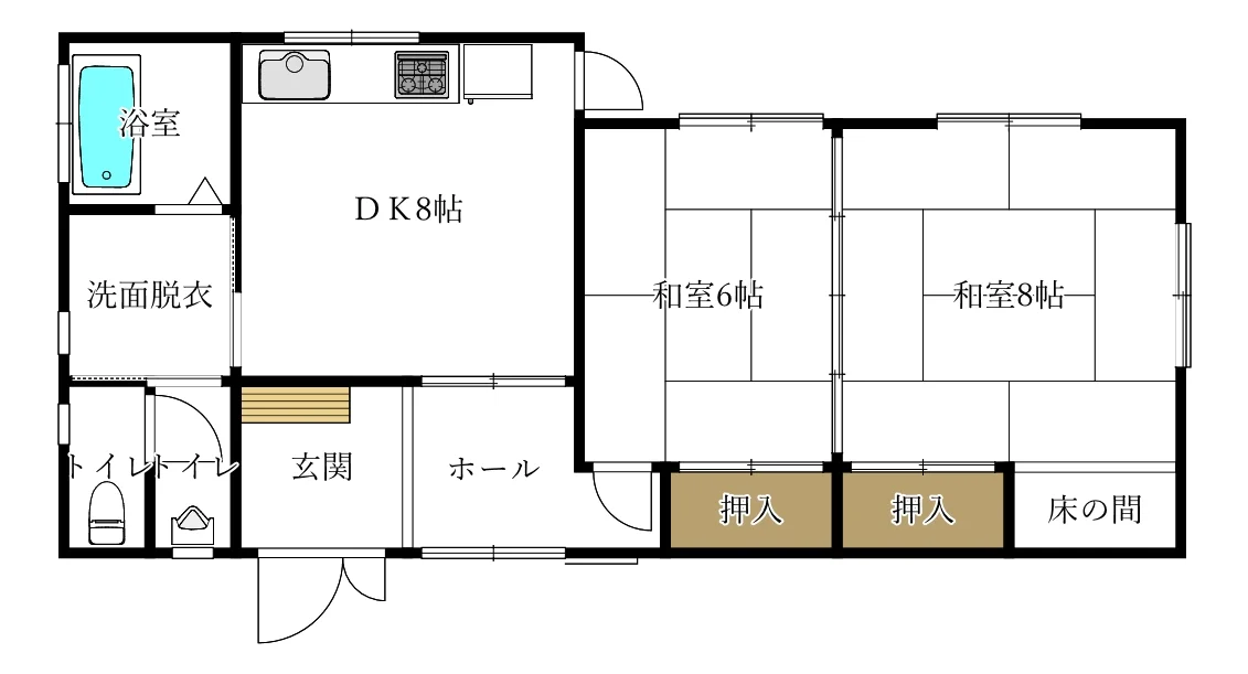 四国中央市下柏町532-1の中古戸建 間取り図