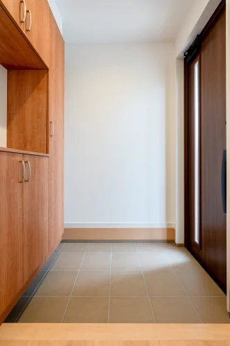 観音寺市出作町の中古戸建 玄関の様子 玄関収納と出入口