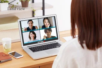 空き家等管理と敷地チェックサービスのリモート相談対応バナー画像 オンラインで不動産相談が可能 Land view 四国中央市 観音寺市対応