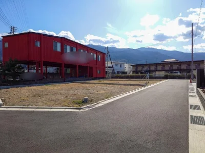 四国中央市上柏町10-9（4号地）の売土地前面道路｜敷地と道路の接道状況