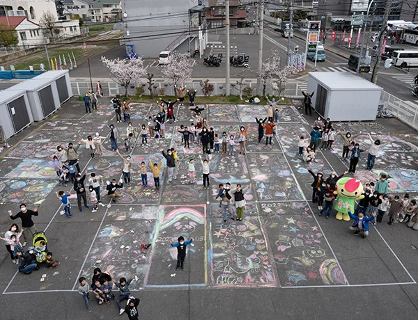 香川県高松市でのドローン空撮の様子